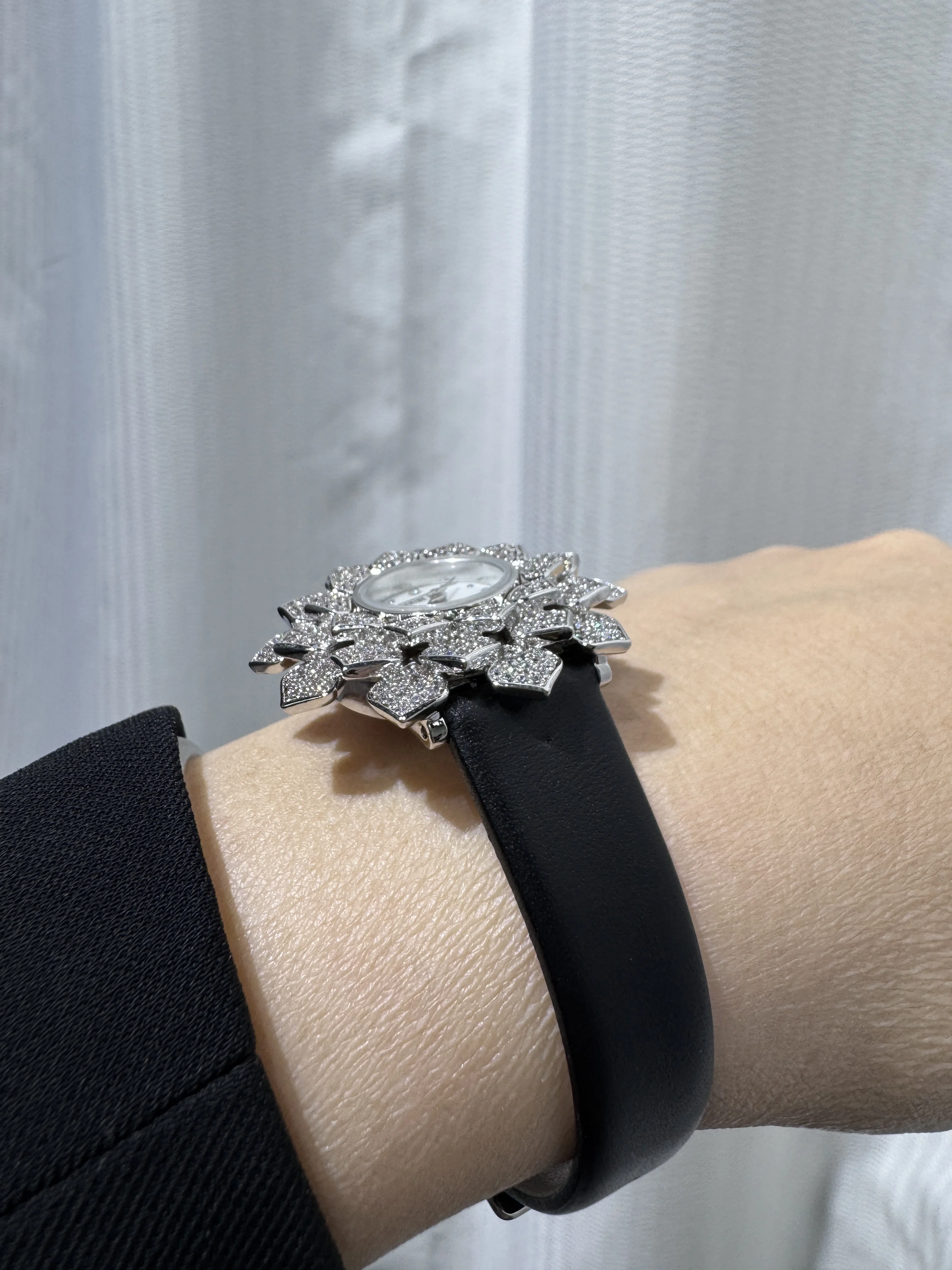 017174 Bracelet Watch 19cm for Women Cubic Zircon Bangle Watch  Womans Watchs Wedding Bridal Party Hand Accessories  Jeweley - 5