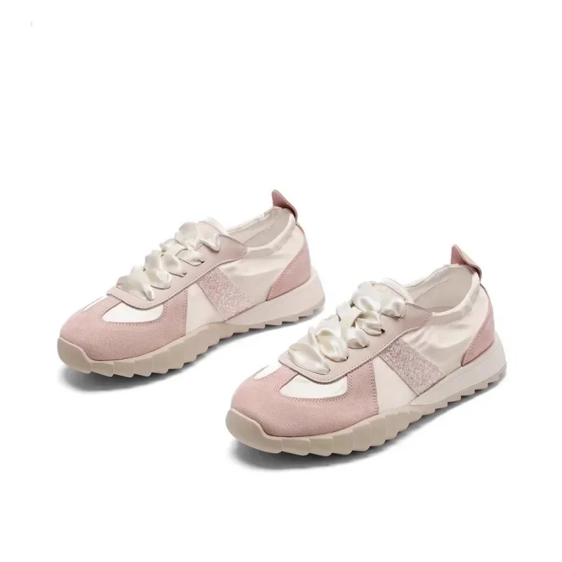 Retro Women's Deqin Shoes Autumn Winter Breathable Soft Bottom Agan Casual Versatile White Shoes Rubber Outsole High Top