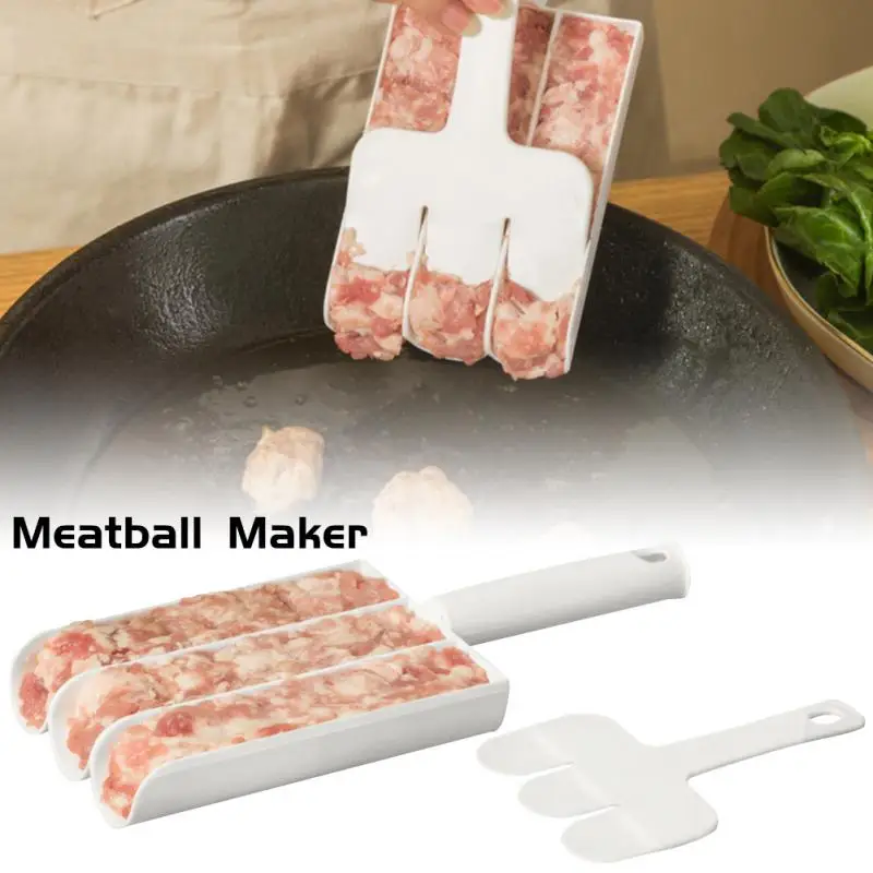 Meat Ball Maker Plastic 1 3 4 Rows Maker Meatball Convenient Mold Homemade Lean Meatball Tool Home DIY Fish Ball Set