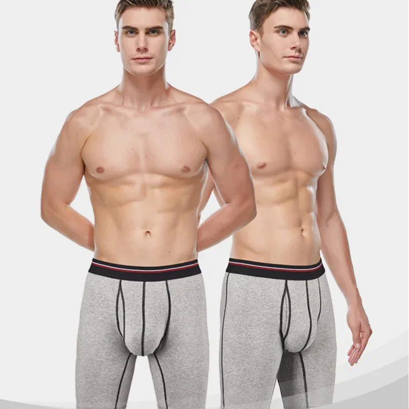 Extra Long Boxer Men Ultralong Plus Size Cotton Sport 120KG Shorts Male  Underpants High Waisted Tall Men White Panties Underwear