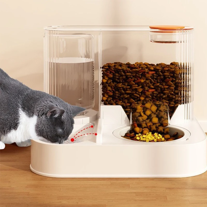 Large Capacity Automatic Cat Food Dispenser Drinking Water Bowl Pet Supplies Wet and Dry Separation Dog Food Container Large Capacity Automatic Cat Food Dispenser Drinking Water Bowl Pet Supplies Wet and Dry Separation Dog Food Container