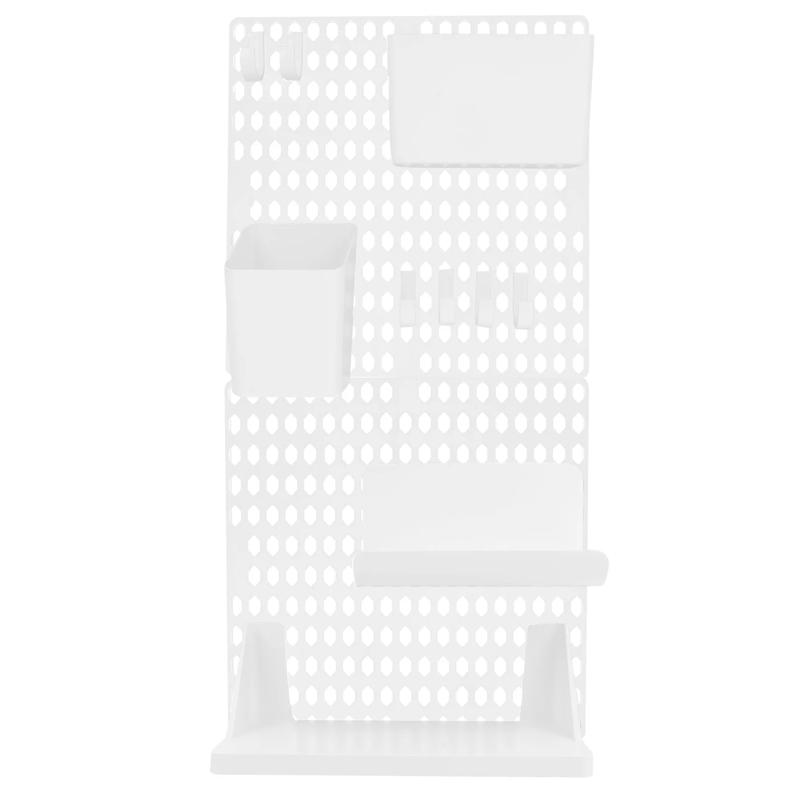 

Storage Pegboard Organizer Combinations Kit Hanging Plastic Holder Adhesive