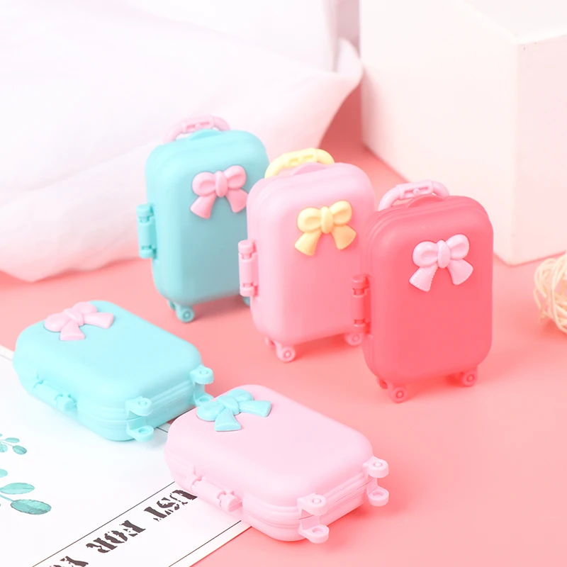 5Pcs Dollhouse Miniature Suitcase Doll Luggage Handbag Model Decor аксессуары для девушек cosas miniatura sweety mini suitcase jewelry storage box women lovely small earring necklace showcase dollhouse handbag model packing case