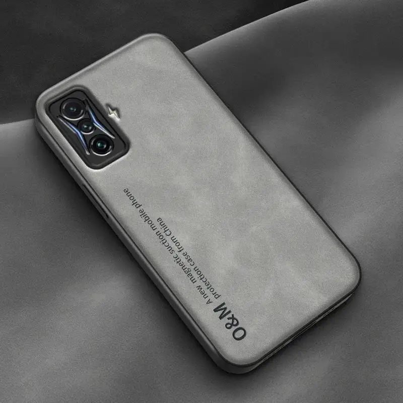 Premium Magnetic Leather Phone Case with Silicone Back Cover