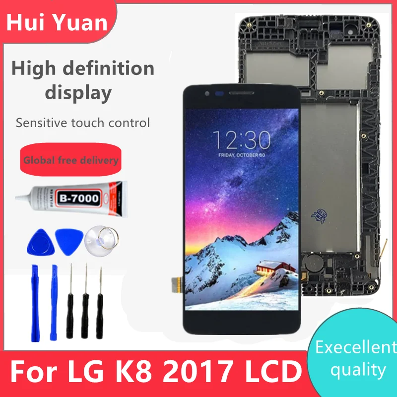 

5.0 Inches For LG K8 2017 X240 LCD Display Touch Screen Digitizer Assembly Replacement With Frame For LG MS210 X240 LCD