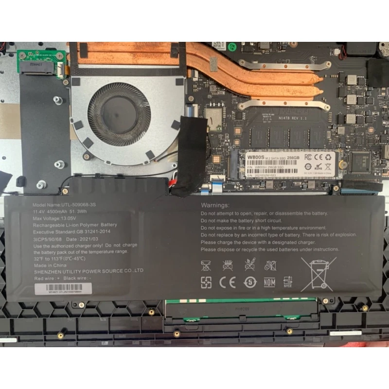 Bateria para Gateway Gwtn1414gr 4rg 2bk 2pr 3bk 3bl Gwtn1561bk 1gr 5bl 7pr 7bk Gwnc31514-bl Utl5090683s Nv-509067-3s 5375275p - Imagem 2