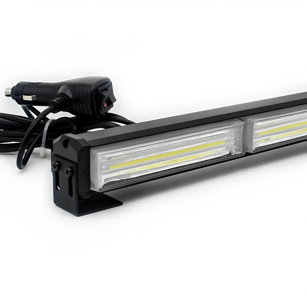 17 Inches LED Strobe Light Bar COB Strobe Flashing Light 12V 24V Traffic Advisor Strobe Light Bar LED Warning Traffic Direction