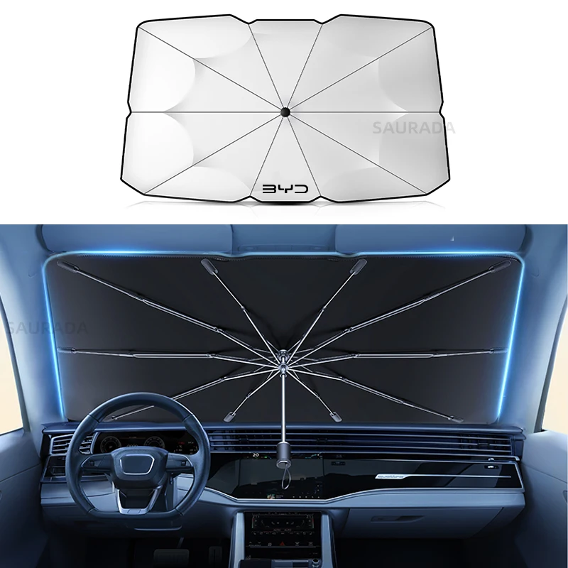 Car Front Windshield Umbrella, Sunshade, Front Shading, For BYD Atto 3 Act 3 Tang F3 E6 Dmi Yuan Song plus EV, Car Accessories
