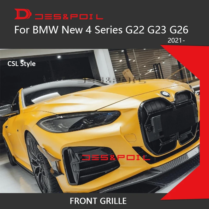 Aileron Avant Pour BMW Série 4 G22 G23 (2020+) - Style Fibre De Carbone, En ABS, Pour 425i, 430i - 10