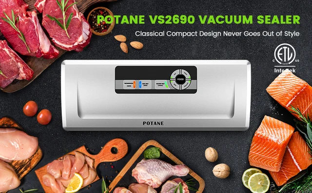 Potane Vacuum Sealer Machine, 85kPa Pro Vacuum Food Sealer, 8-in-1 Easy  Presets