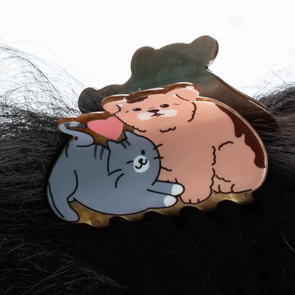 

Подарок, заколка для волос из уксусной кислоты в виде животного, Когтевран для собак Y2k, заколка для волос в виде кота, аксессуары для волос, женский зажим для волос в виде мультяшной акулы