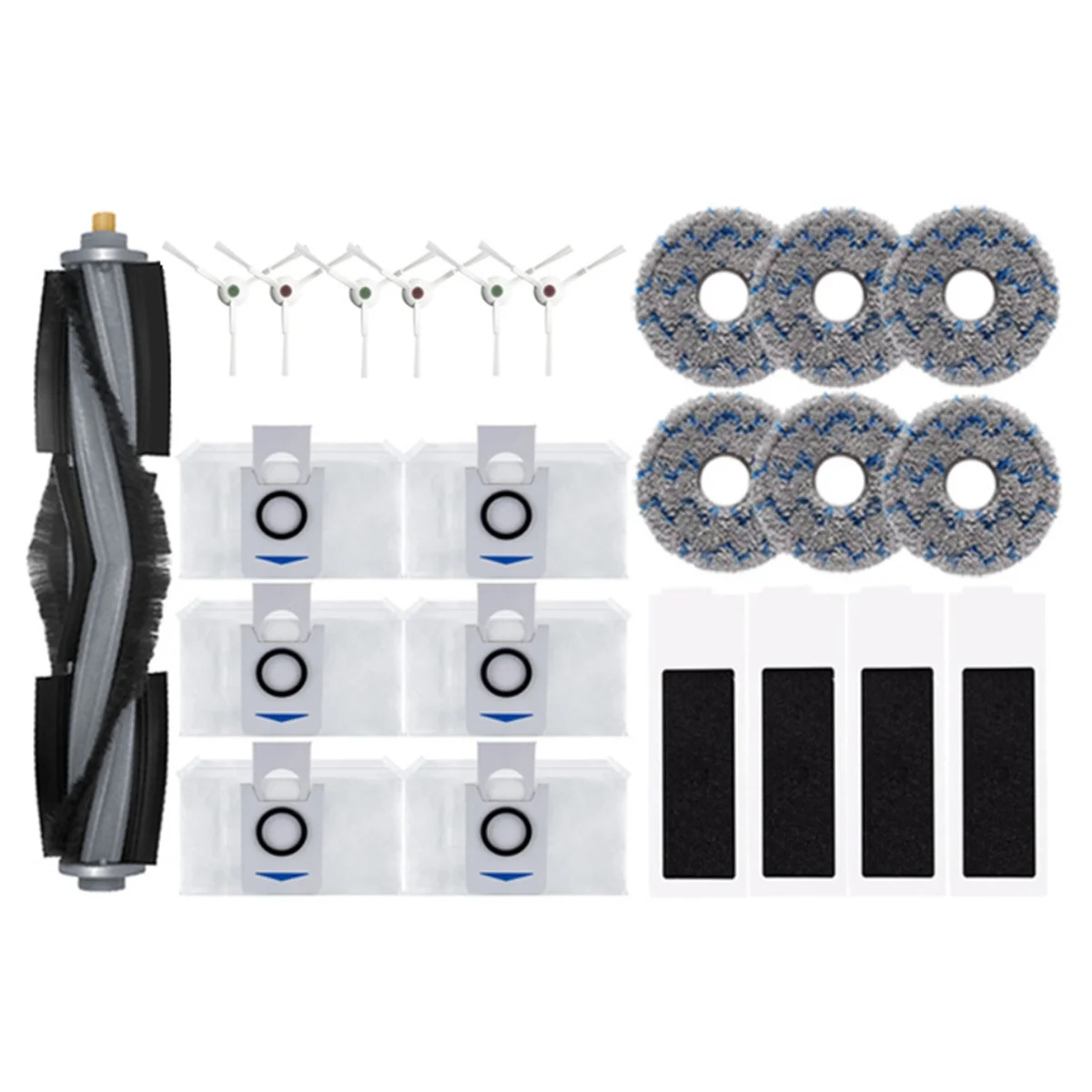 

23PCS for Ecovacs Deebot T20 OMNI / T20 MAX/ T20 PRO Vacuum Cleaner Parts Main Side Brush Mop Cloth HEPA Filter Dust Bag