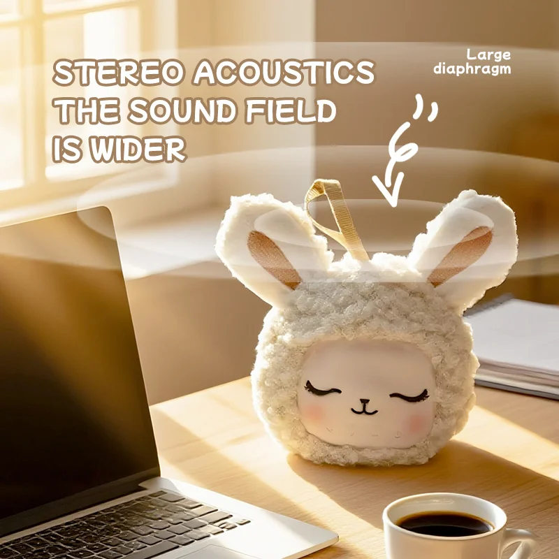 Mini Cute Animal Bluetooth Speaker Plush Rabbit Hifi Sound Loudspeaker Soundbar Wireless MP3 Music Player Support TWS TF Card