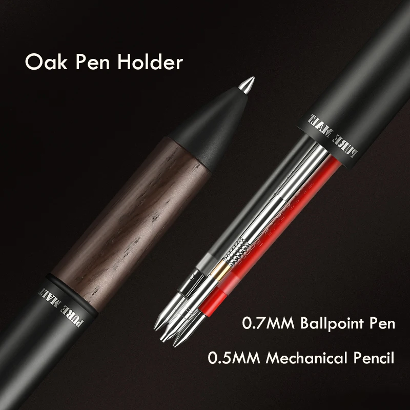 Japanese Uni 5in1 MultiFunction Ballpoint Pen/Mechanical Pencil 0.7mm Oil Ball Signature Oak Shake Hands Smooth and Low Friction multifunction pen
