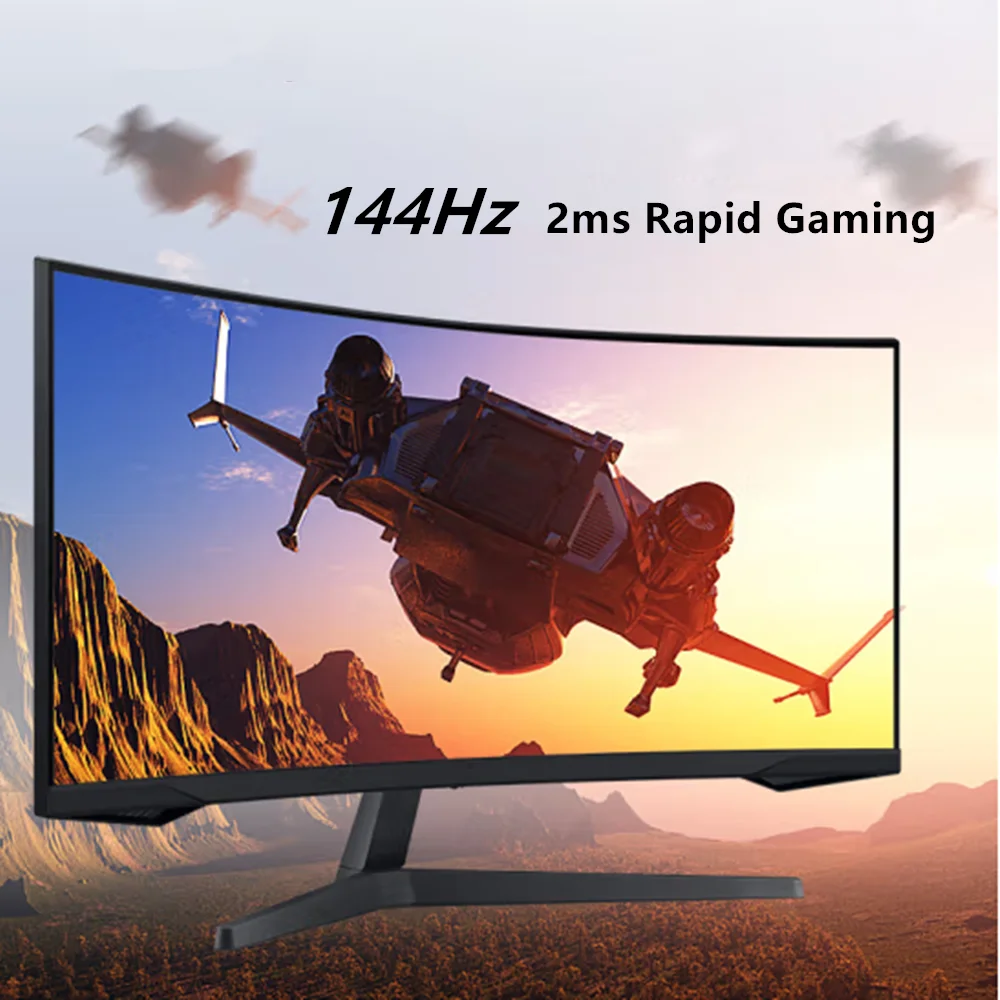 FYHXele Ŀ ̹ , WQHD ũž LCD ̸ ǻ ȭ, AMD FREESync,  ȭ, 34 ġ, 144Hz, 1500R, 3440*1440