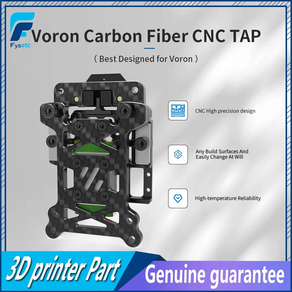 Fysetc-suporte de Trilho de Guia Linear Torneira de Fibra de Carbono Ultra Peso Usinagem Cnc para Voron 2.4 Impressora 3d Trident 5v 24v