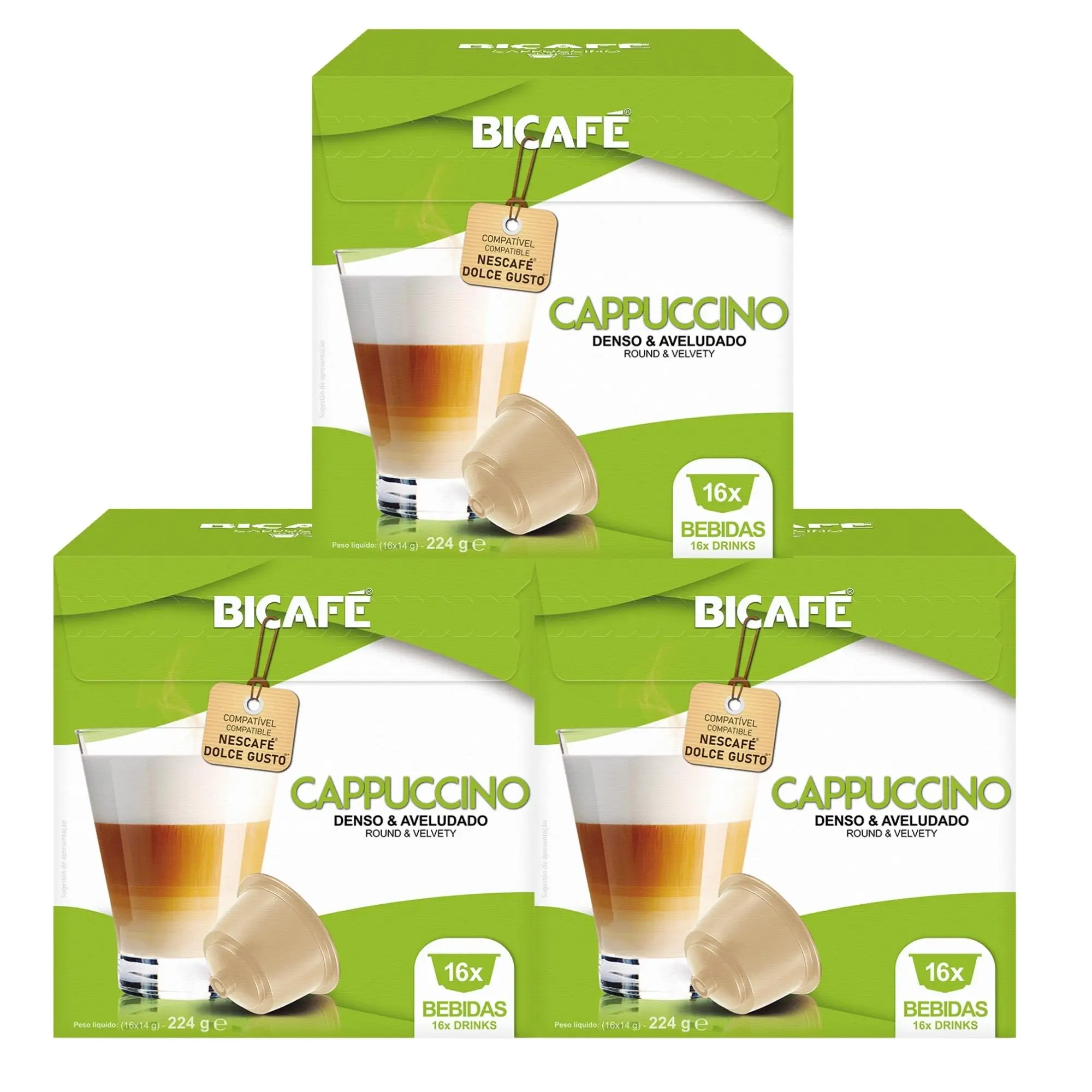 Dolce Gusto – Kit de 48 Capsules de Cappuccino Bicafé P/Machines