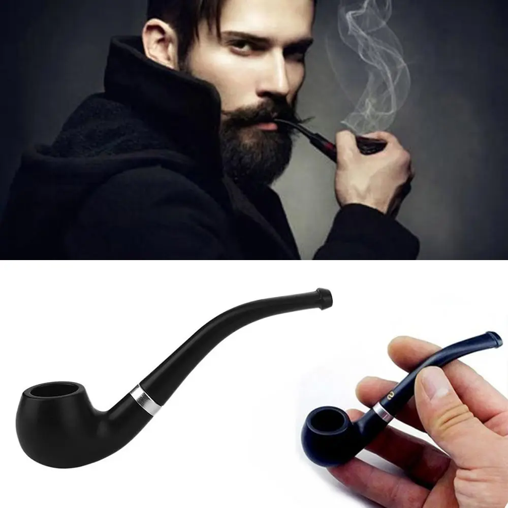 Tobacco Pipe 110mm Wood Curved Vintage Smoking Accessories Cigar Cigarette Pipes