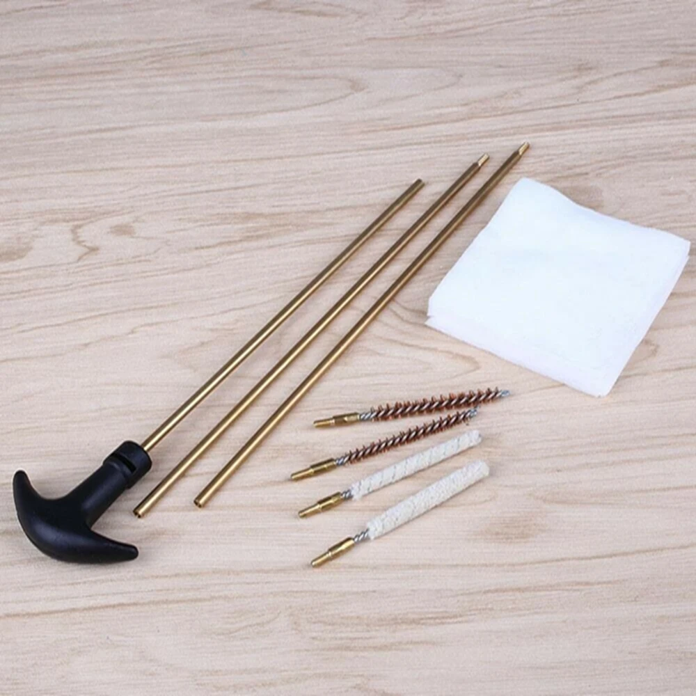 Rifle Cleaning Kit 4.5/5.5MM Gun Tube Barrel Cleaning Brush Set Suit Tactical Rifle Airsoft Gun Cleaning Tool Kits for AR15 AR10 Glock M4 M16 G17