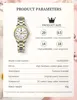 OLEVS Luxury Quartz Watch for Women Stainless Steel Watch Luminous Waterproof Week Date Elegant Dress Ladies Wristwatch 5567 6