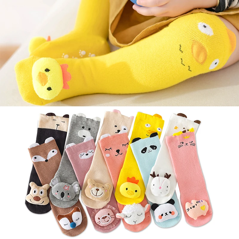 Kids Socks Baby Autumn New Cartoon Doll Accessories Baby Floor Socks Non-slip Toddler Knee High Infant Sock Childrens