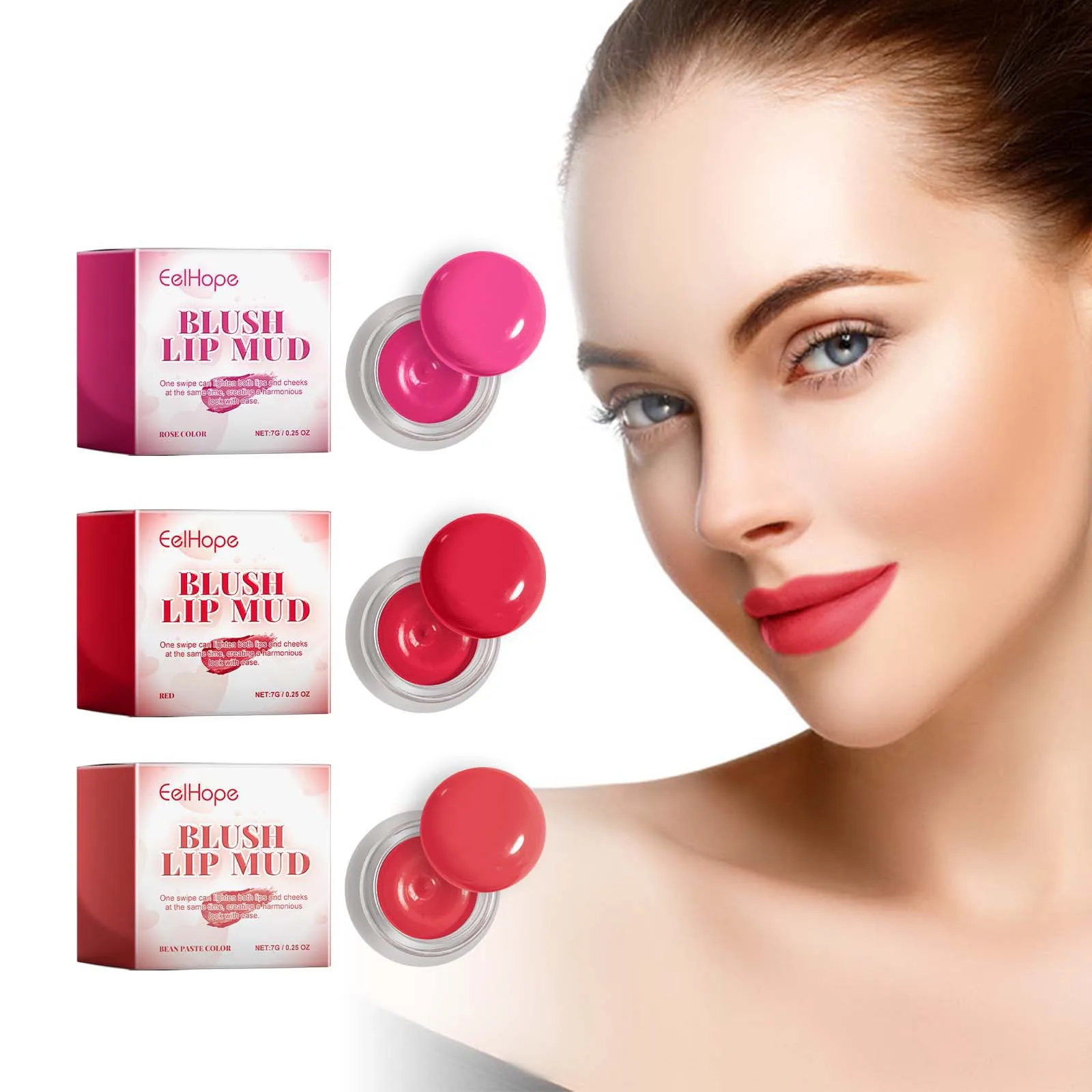 Jelly Lip Eye Cheek Tint Face Blusher Lip Gloss Brighten Cream Lipstick Moisturizing Face Contouring Shadow Makeup Cosmetics