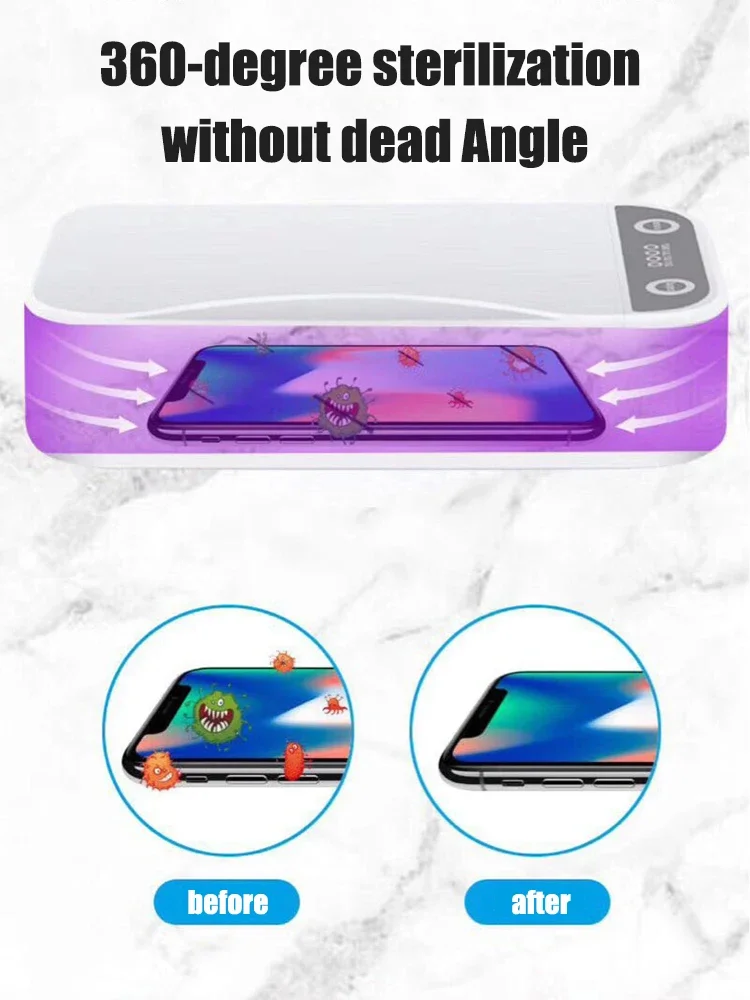 Disinfection Box UV 10w Multifunctional Mobile Phone Wireless Charger Disinfection Box Fully Sealed White Cleaning electric disinfection box mobile phone charger disinfection box