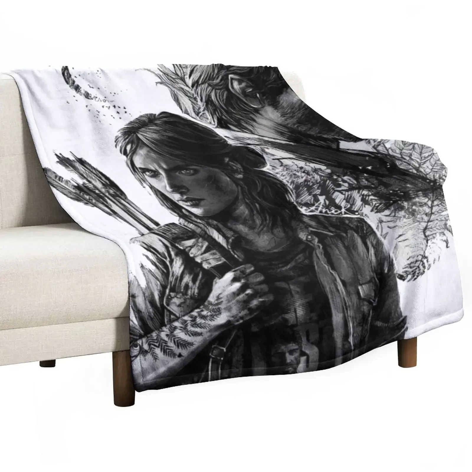 

Last Of Us Throw Blanket Decorative Beds Single Flannel Fabric Blankets