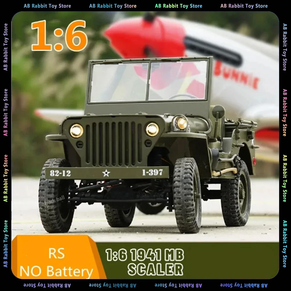 

1:6 FMS автомобиль с дистанционным управлением Rochobby 1941 МБ скалер Rs зеленый водонепроницаемый автомобиль без аккумулятора для внедорожника