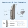 Rechargeable Digital BTE Hearing Aid Adjustable Volume Deaf Mini Sound Amplifier Portable Elderly Hearing Amplifier 4