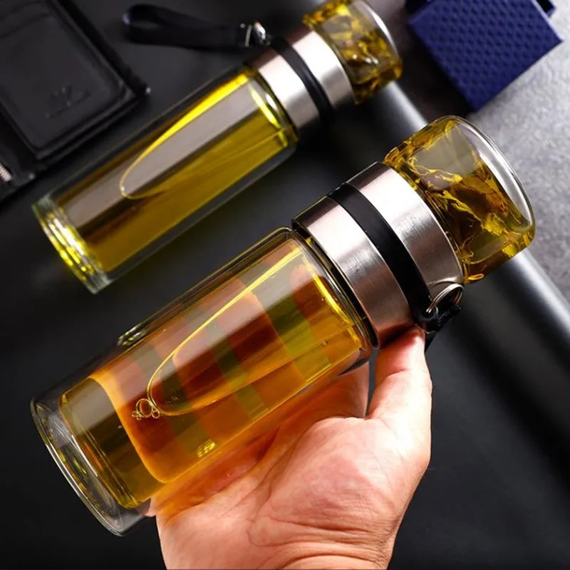 Enhanced Borosilicate Glass Infuser Bottle with Filter