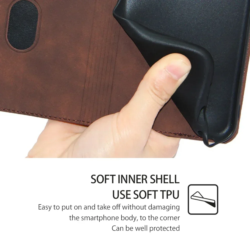 Durable PU Leather Silicone Flip Cover Phone Case with Card Slot