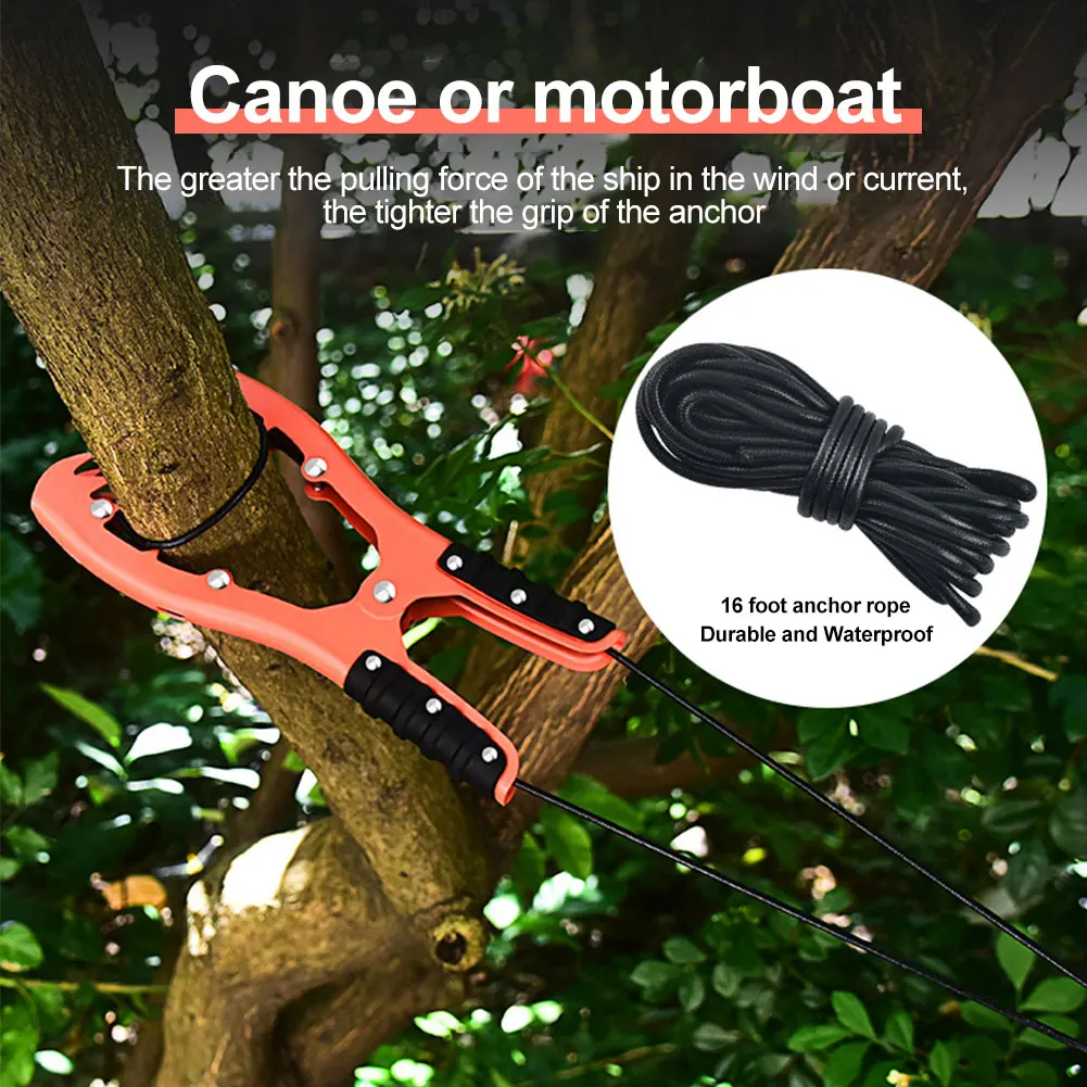 Portable Kayak Brush Anchor with 16ft Paracord 2