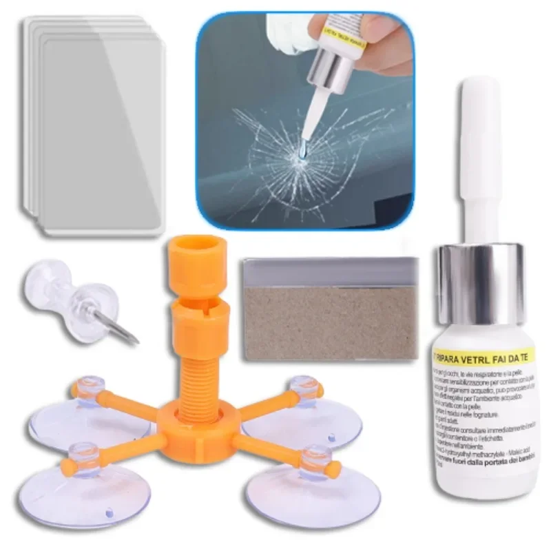 

Windshield Repair Kit Car Cracked Glass Repairing Tools Household DIY Window Glass Nano Scratch Crack Repair Resin Glue