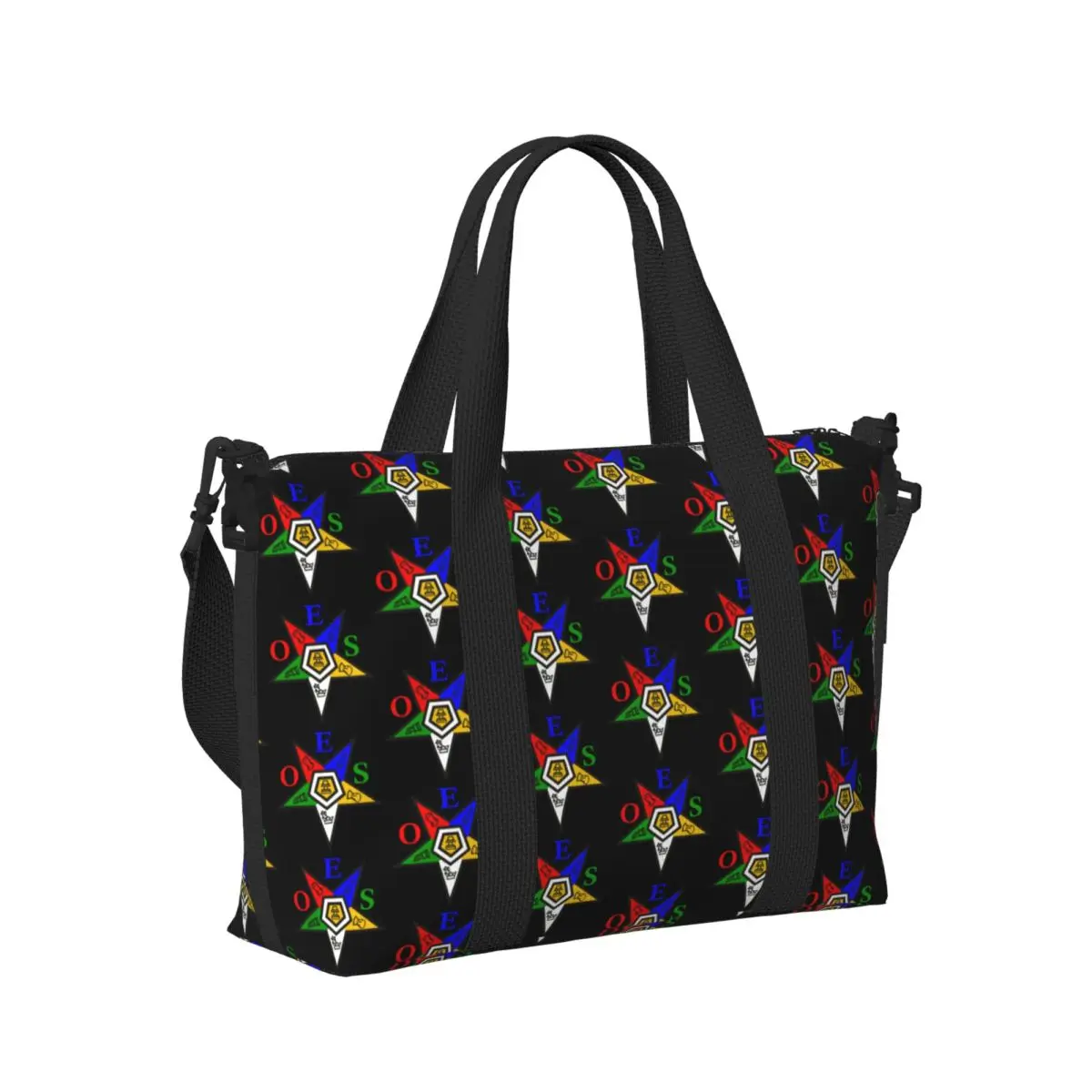 Order Of The Eastern Star Tote Bag Women Large Capacity Freemasonry Gym Beach Shoulder Travel Bag