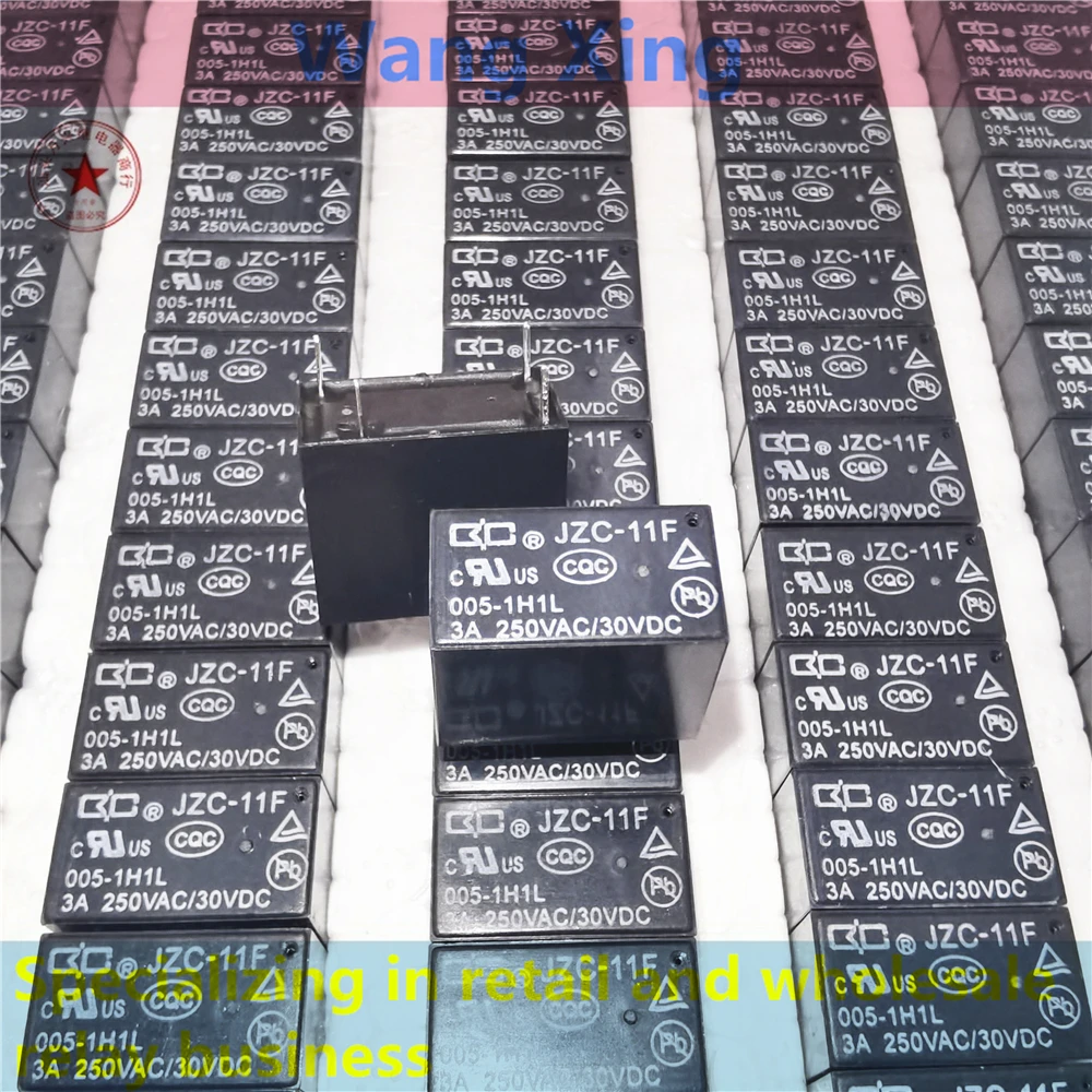 Relé eletromagnético do poder, 4 pinos, JZC11F, 0051H1L, 0121H1L