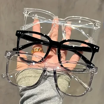1/2/3 pairs of universal fashion glasses, square-framed glasses, fashionable campus style, clear black frame, back to school 1