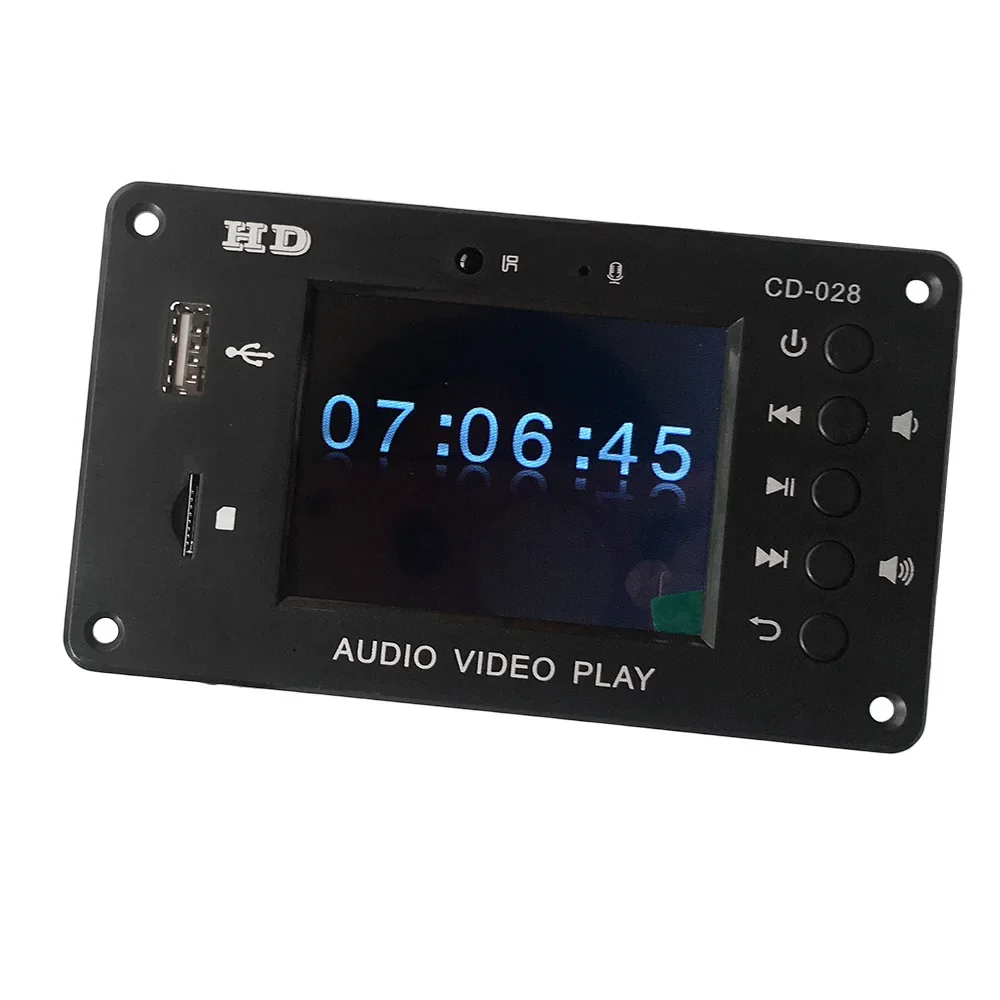 Stereo audio receiver HD video player MP3 decoder board FLAC WAV APE FM radio Bluetooth-compatible 5.0 for car amplifier board