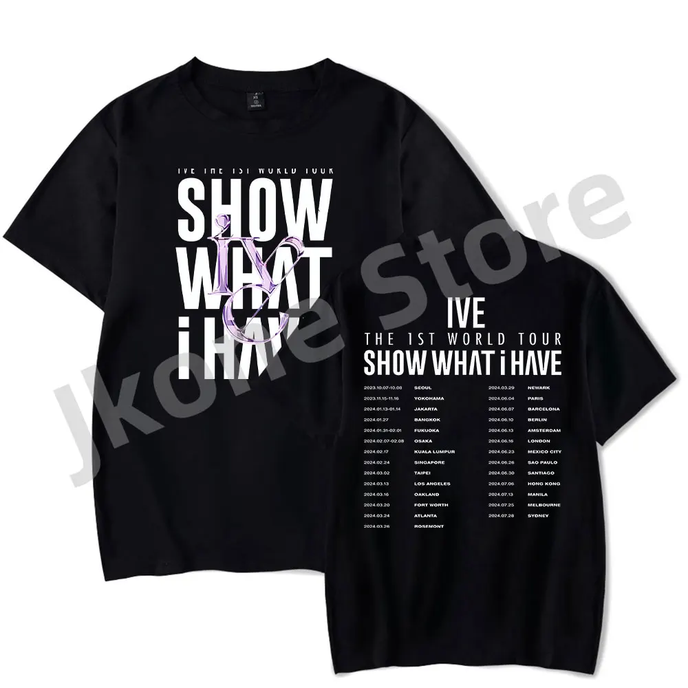 

IVE World Tour Show What I Have Merch T-shirts Women Men Fashion Casual KPOP Short Sleeve Tee