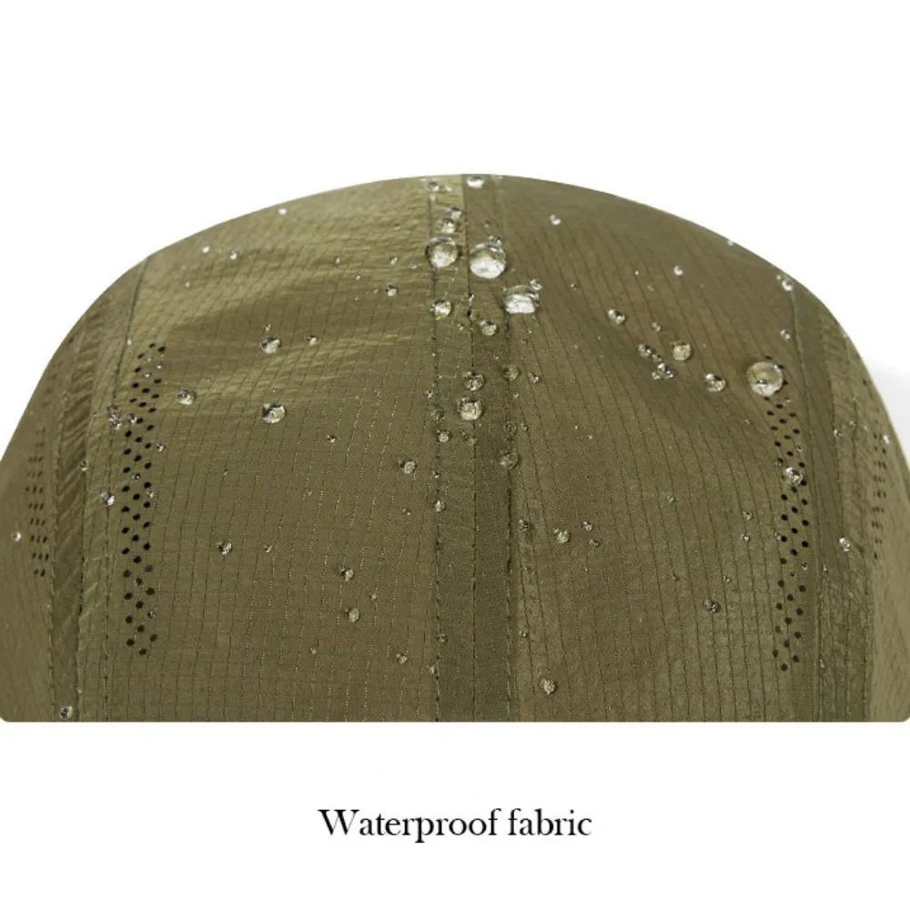 Japanische Baseballkappe mit flachem Rand, weichem Oberteil, verstellbar, schnell trocknend, einfarbig, atmungsaktiv, Sonnenschutzkappe, Unisex – Detail 10