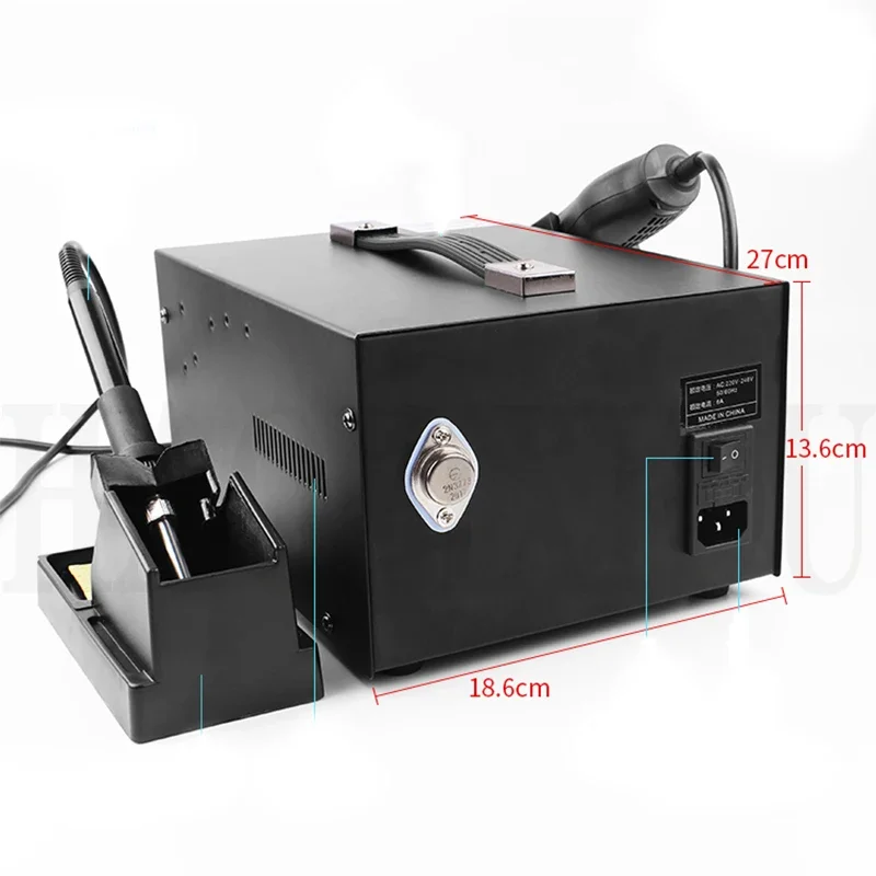 Saike 909D Heat Gun Desoldering Station Power Multi-Function 3 in 1 Constant Temperature Soldering Iron Soldering Station 5