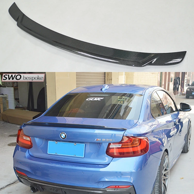 

F22 F23 F87 carbon fiber Spoiler trasero FOR BMW F22 F23 Serie 2 F22 Coupe y F23 lloguer de y F87 m2 218i 220i 228i M235