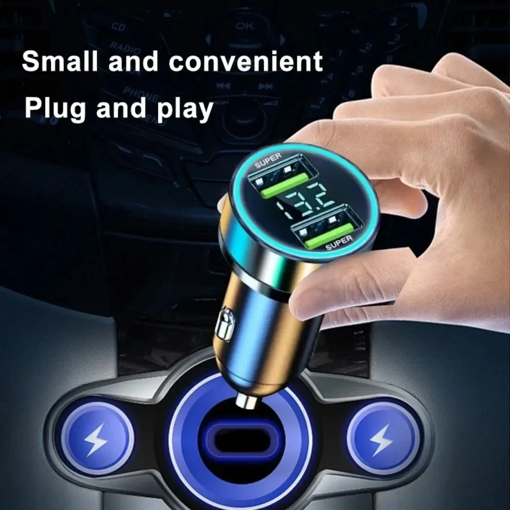 Caricatore per telefono da auto con doppia porta USB Adattatore di tipo C a ricarica rapida 12-24 V in auto non facilmente alimentato da 240 W - Image 4