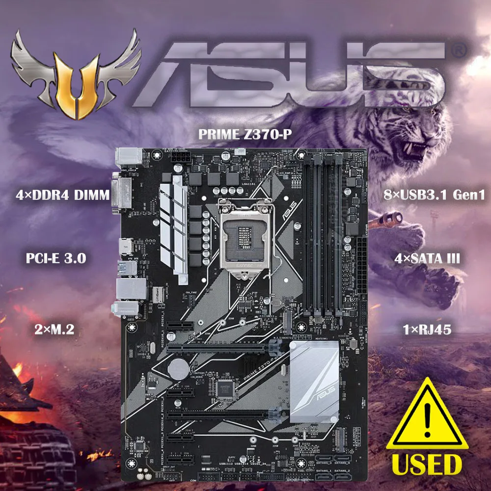 Scheda Madre Asus Prime Z370-P Lga1151 Ddr4 64Gb Core I7/I5/I3 Pci-E 3.0 64Gb Intel Z370 Desktop Originale Maiboard