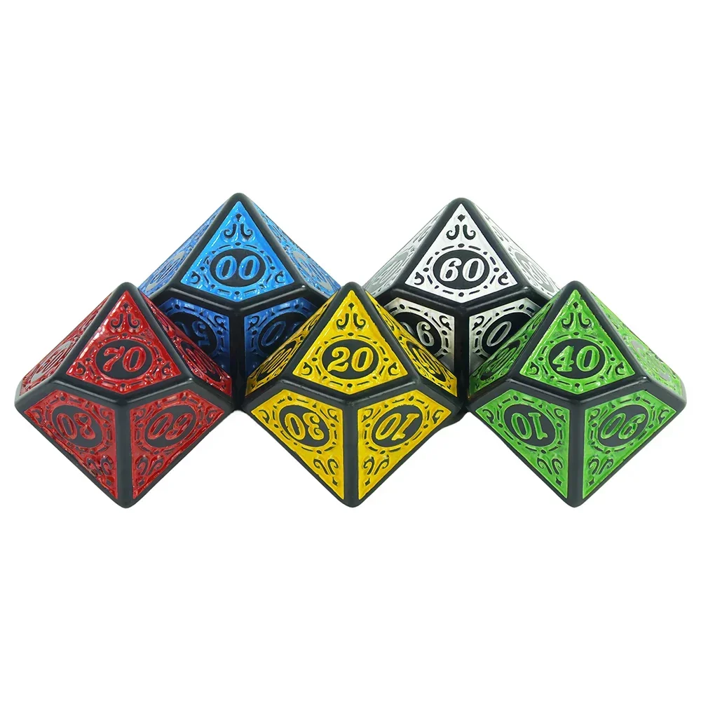 D10% Dice Set 10PCS 10 Sided Percentage for Board Games Dragon Rpg Dados Jogos Dnd As Christmas Birthday Gift