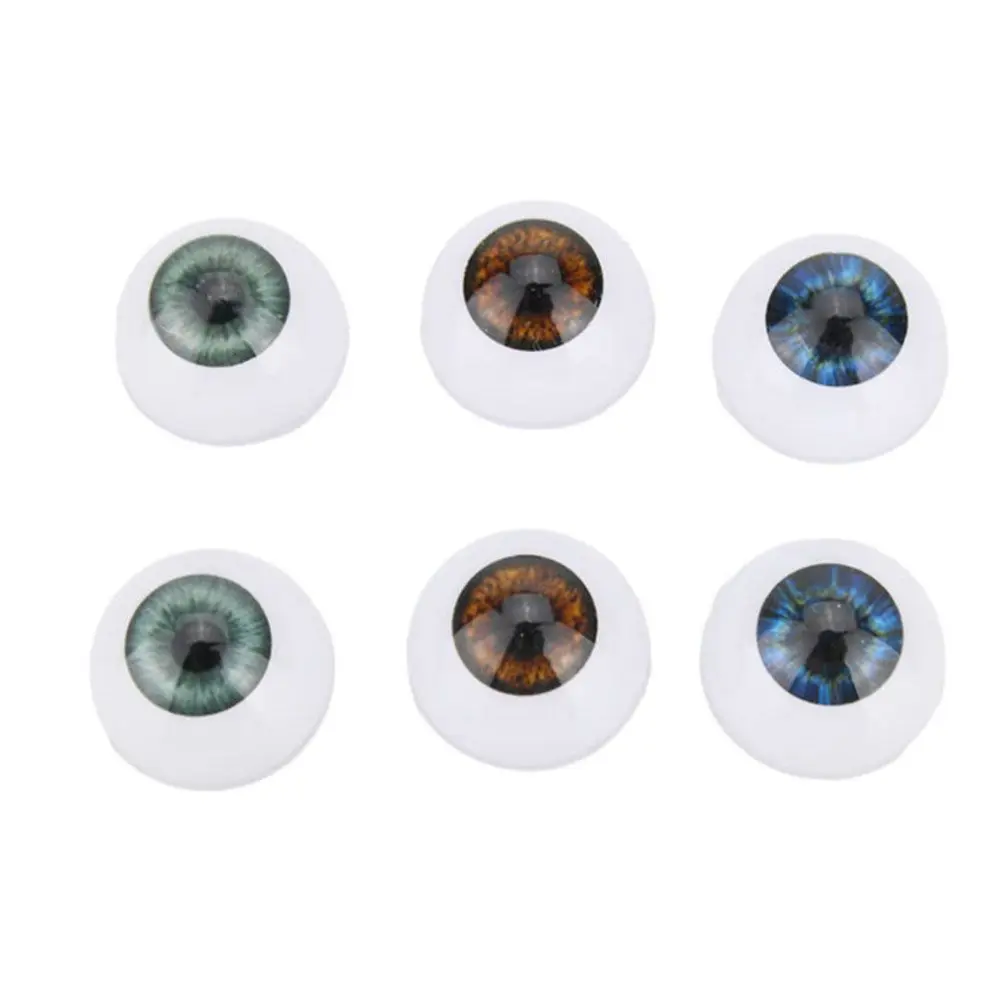 1Pair Realistic Dolls Eyes Half Round Hollow 20inch New Baby Eyeballs Blue Brown Black Kids Toy Accessories