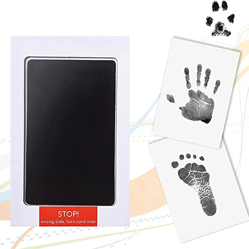 Safe Non-Toxic Easy to Clean Newborn DIY Hand and Foot Print Ink Pad Set Pet Paw Print Children's Souvenir Gift ink pads hand and footprint kit pet footprint pads
