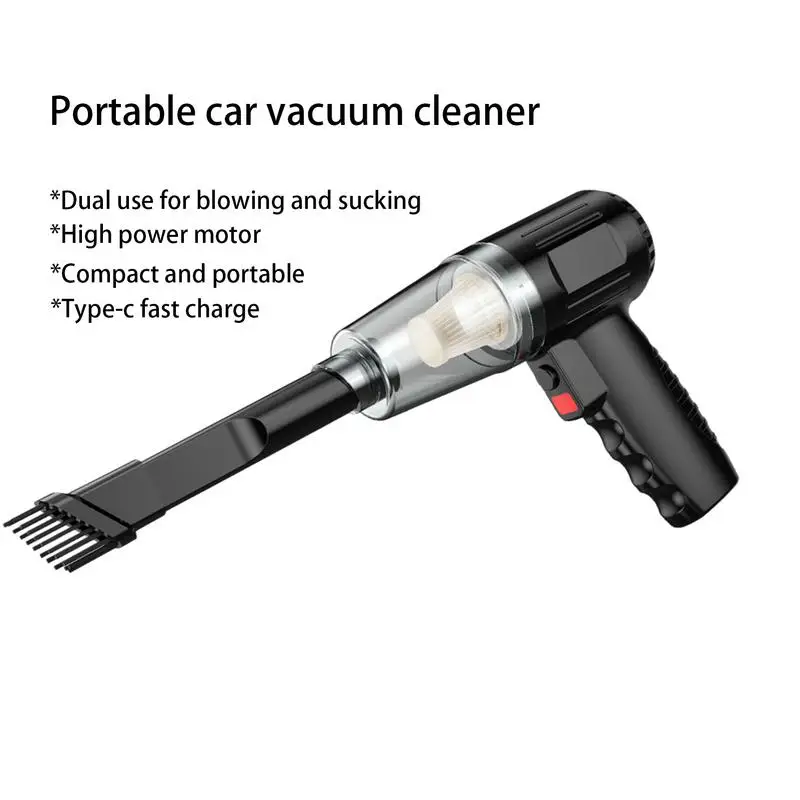 Portable Handheld USB Rechargeable Vacuum Cleaner for Auto Powerful 9000pa Suction Rechargeable Cordless Vacuum Car Supplies