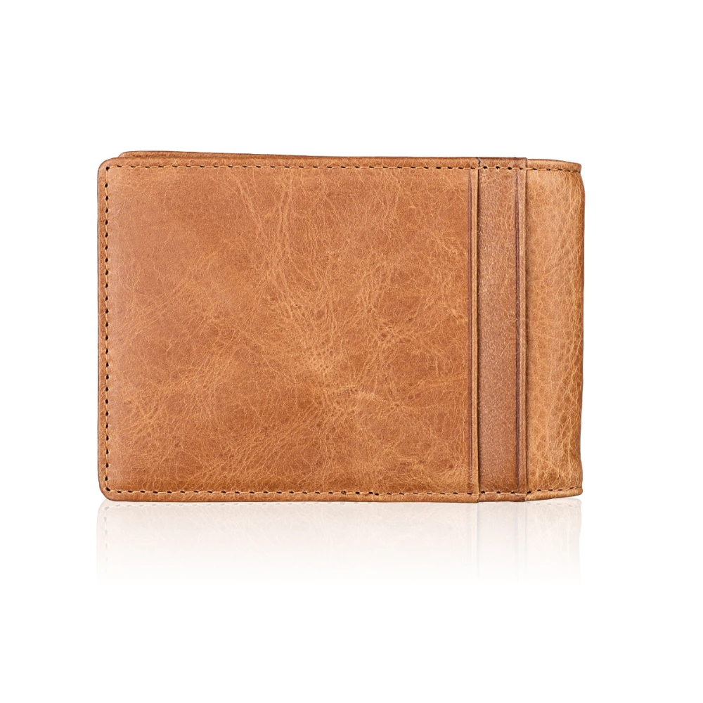 Men's and Women's Genuine Leather Wallet Clip Cowhide Wallet Card Bag
