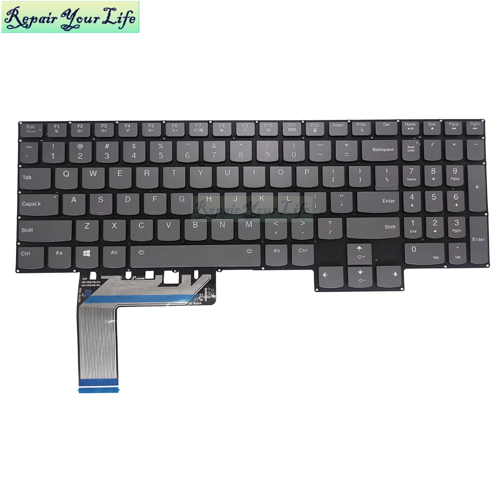 Teclado Retroiluminado Rgb Russo dos Eua para Lenovo Legion s7 16aph8 16arha7 16iah7 16irh8 82y4 82ug 82tf 82y3 Ru-en Inglês Teclados